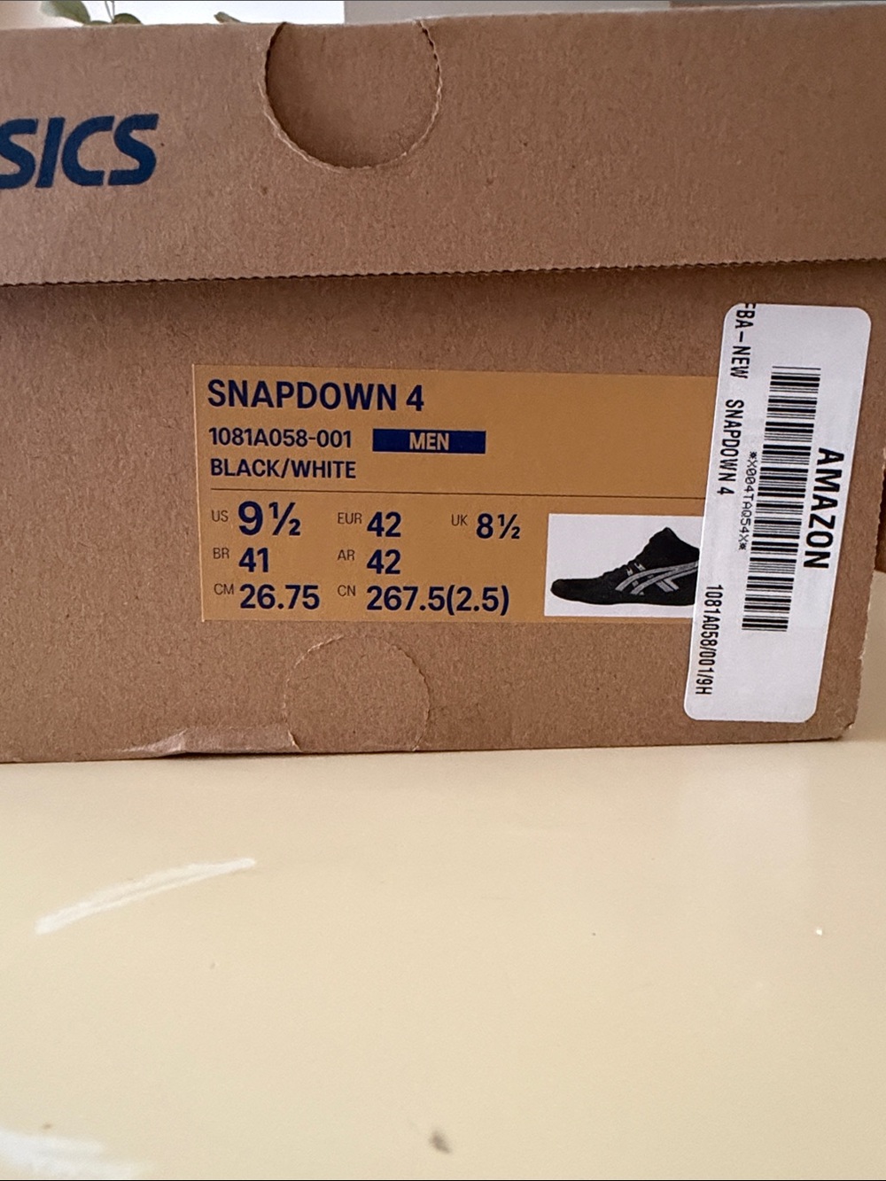 ASICS Snapdown 4 Men's Shoes - Black & White